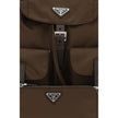Prada Brown Recycled Polyamide Backpack Prada