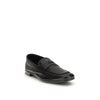 Prada Black Calf Leather Bos Taurus Slip-On Loafers Prada
