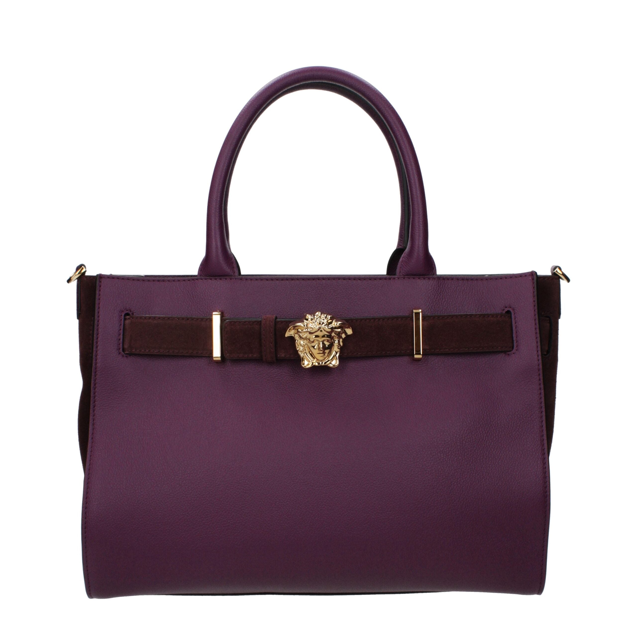 Versace Purple Leather Handbag Versace