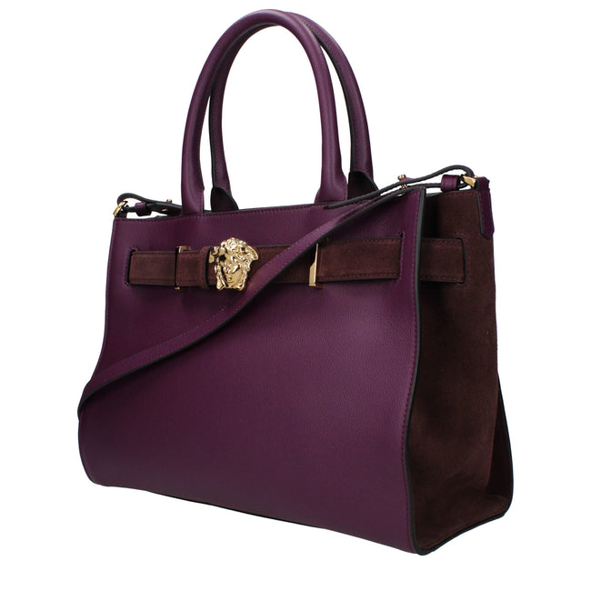 Versace Purple Leather Handbag Versace