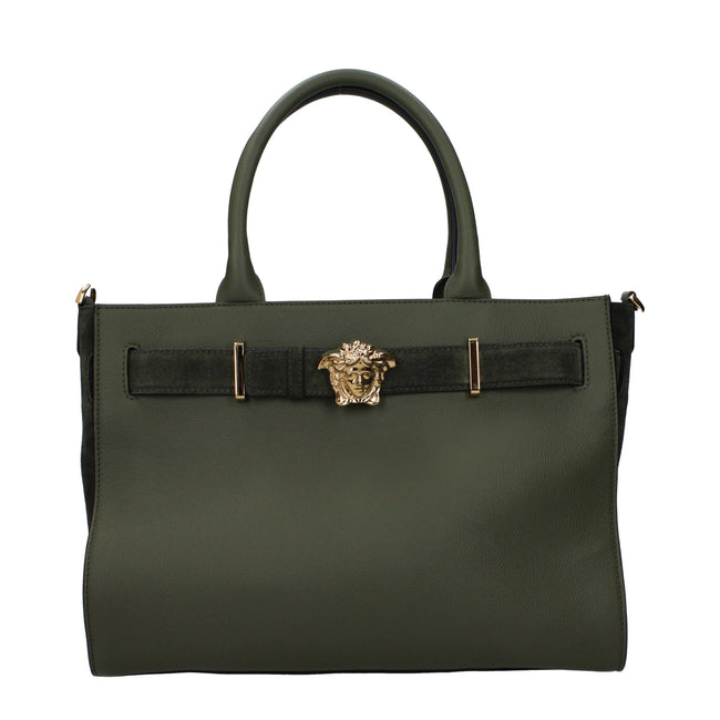 Versace Green Leather Handbag Versace