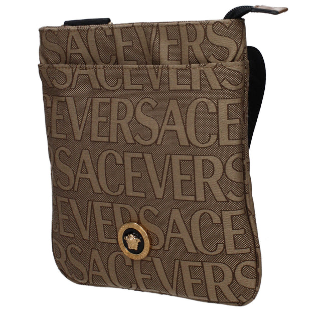 Versace Beige Fabric Crossbody Bag Versace