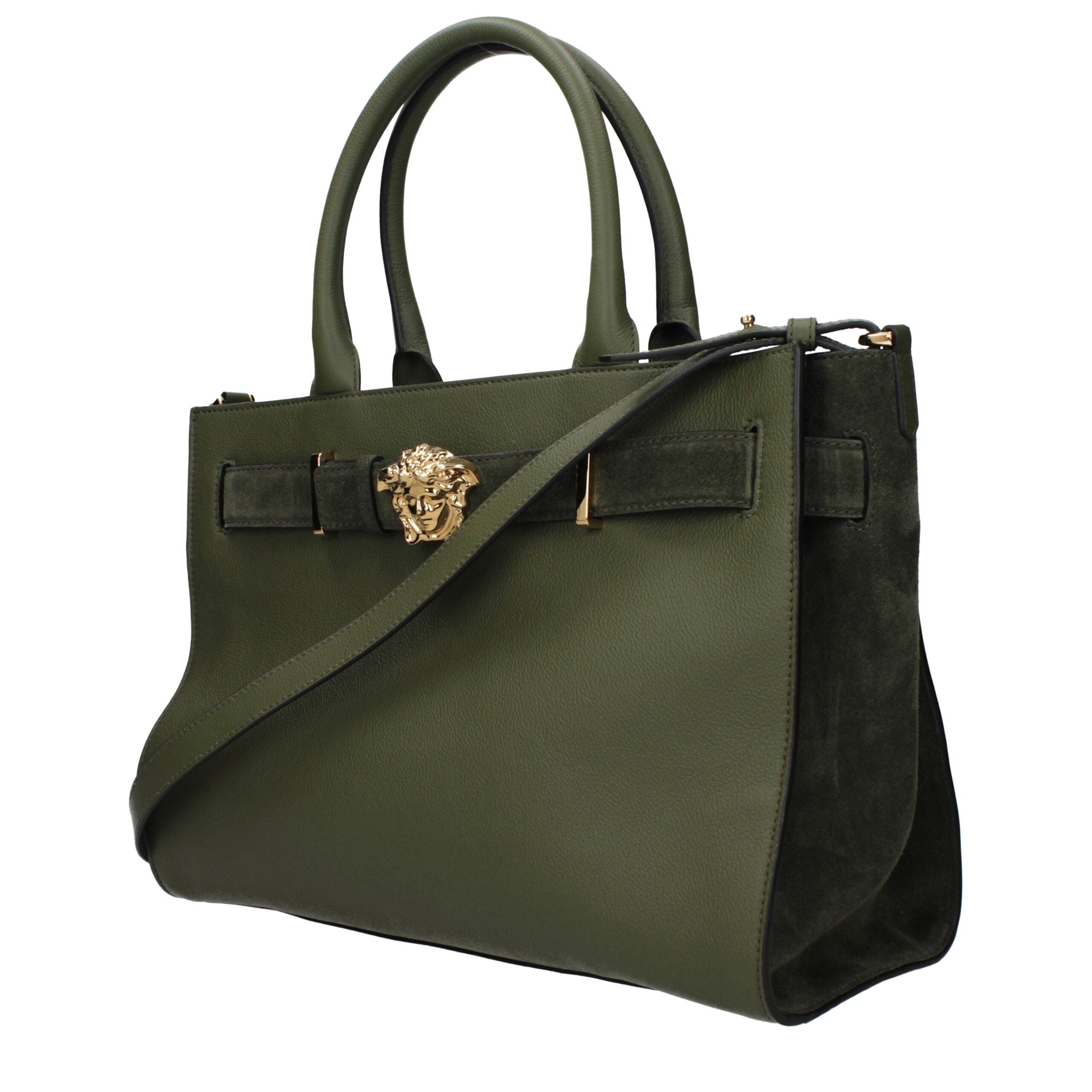 Versace Green Leather Handbag Versace