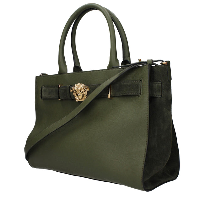 Versace Green Leather Handbag Versace