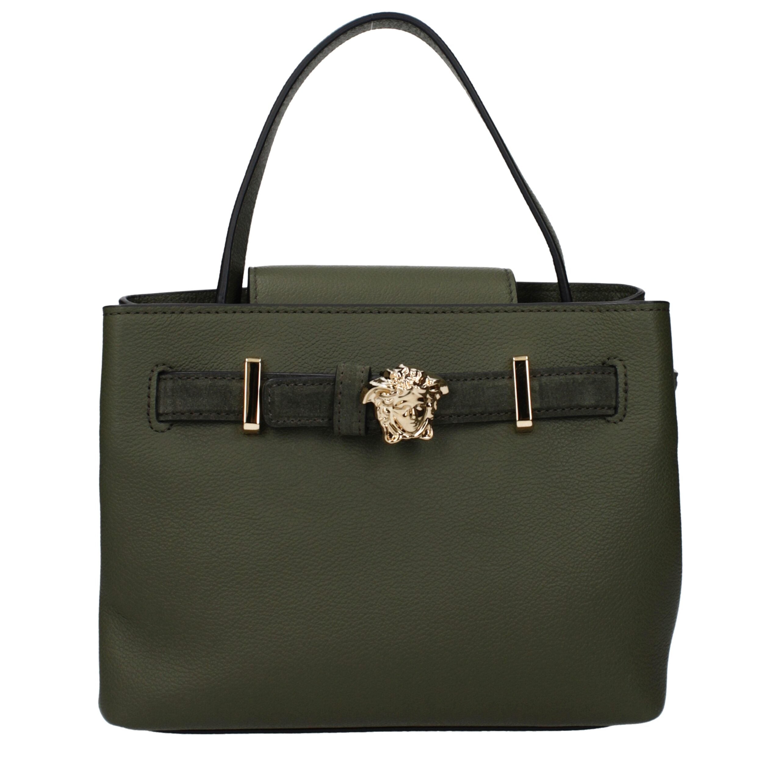 Versace Green Leather Handbag Versace