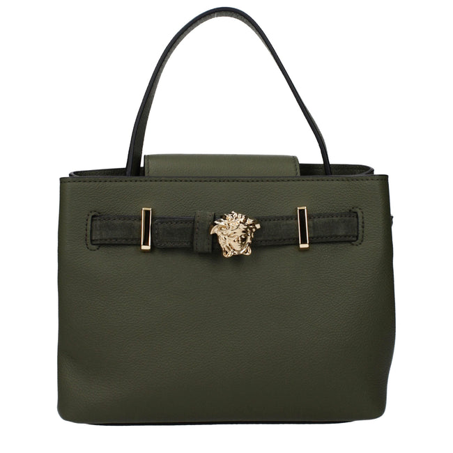 Versace Green Leather Handbag Versace