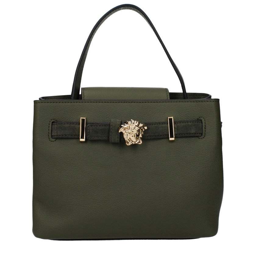 Versace Green Leather Handbag Versace