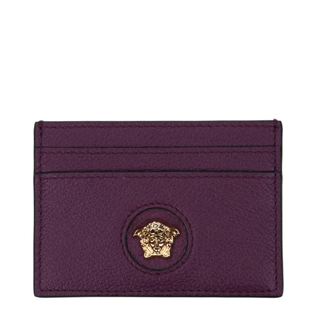 Versace Purple Leather Cardholder Versace