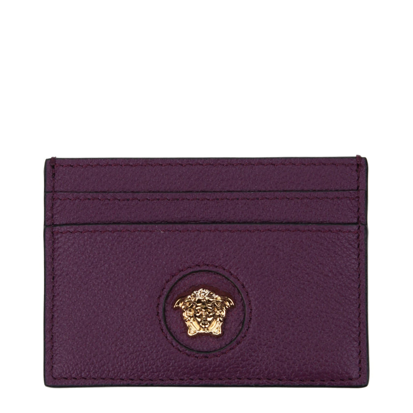 Versace Purple Leather Cardholder Versace