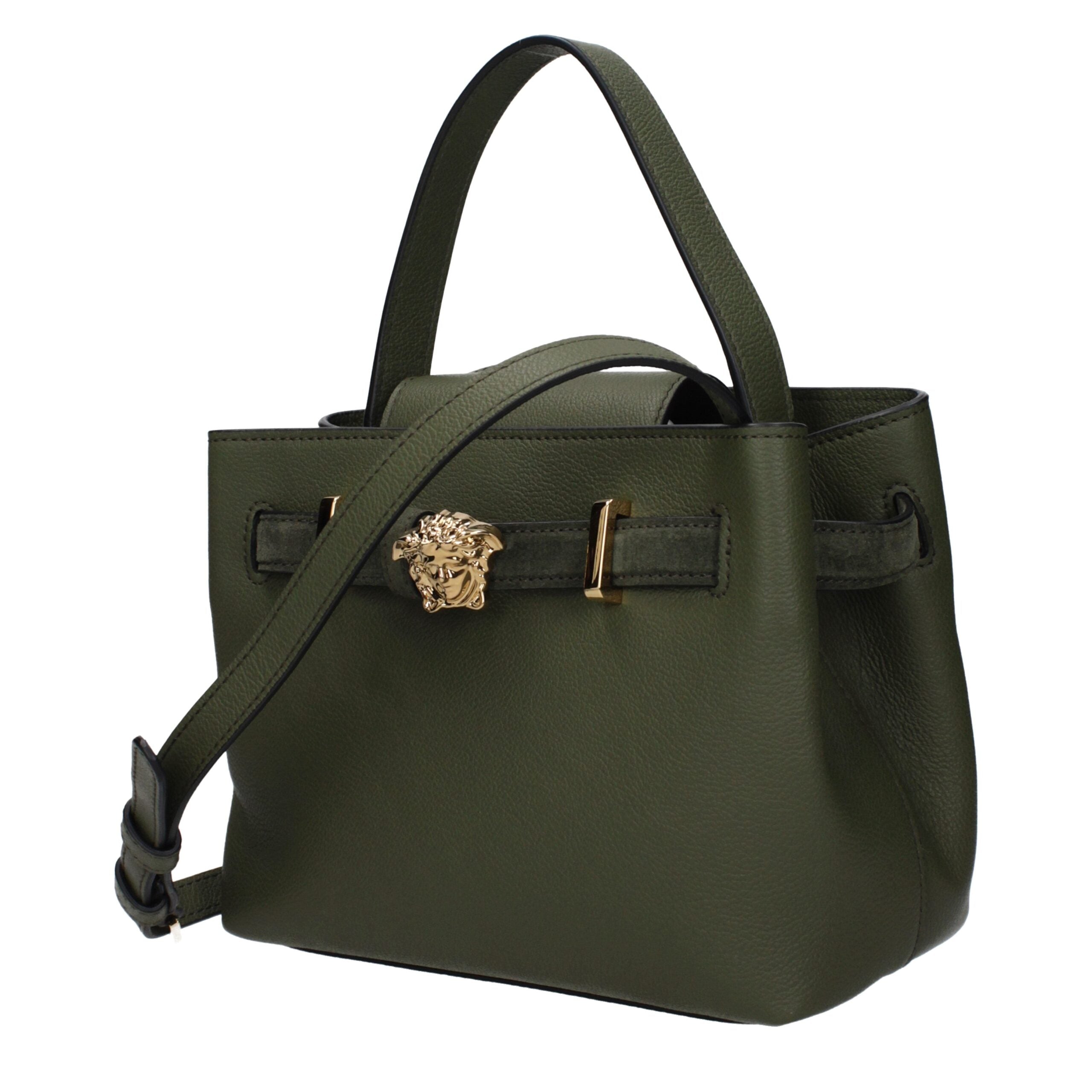Versace Green Leather Handbag Versace