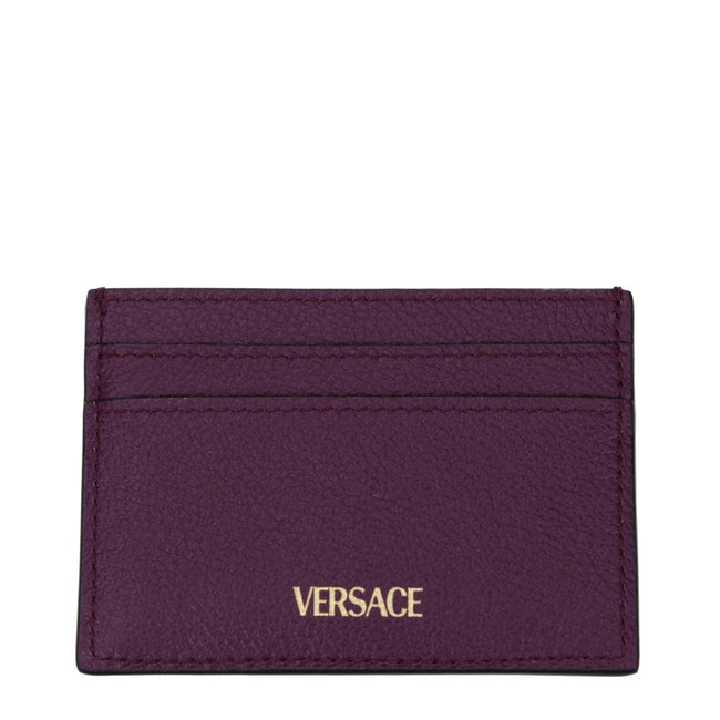 Versace Purple Leather Cardholder Versace