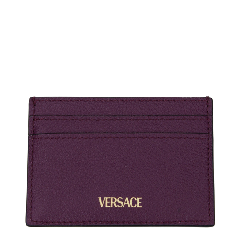 Versace Purple Leather Cardholder Versace