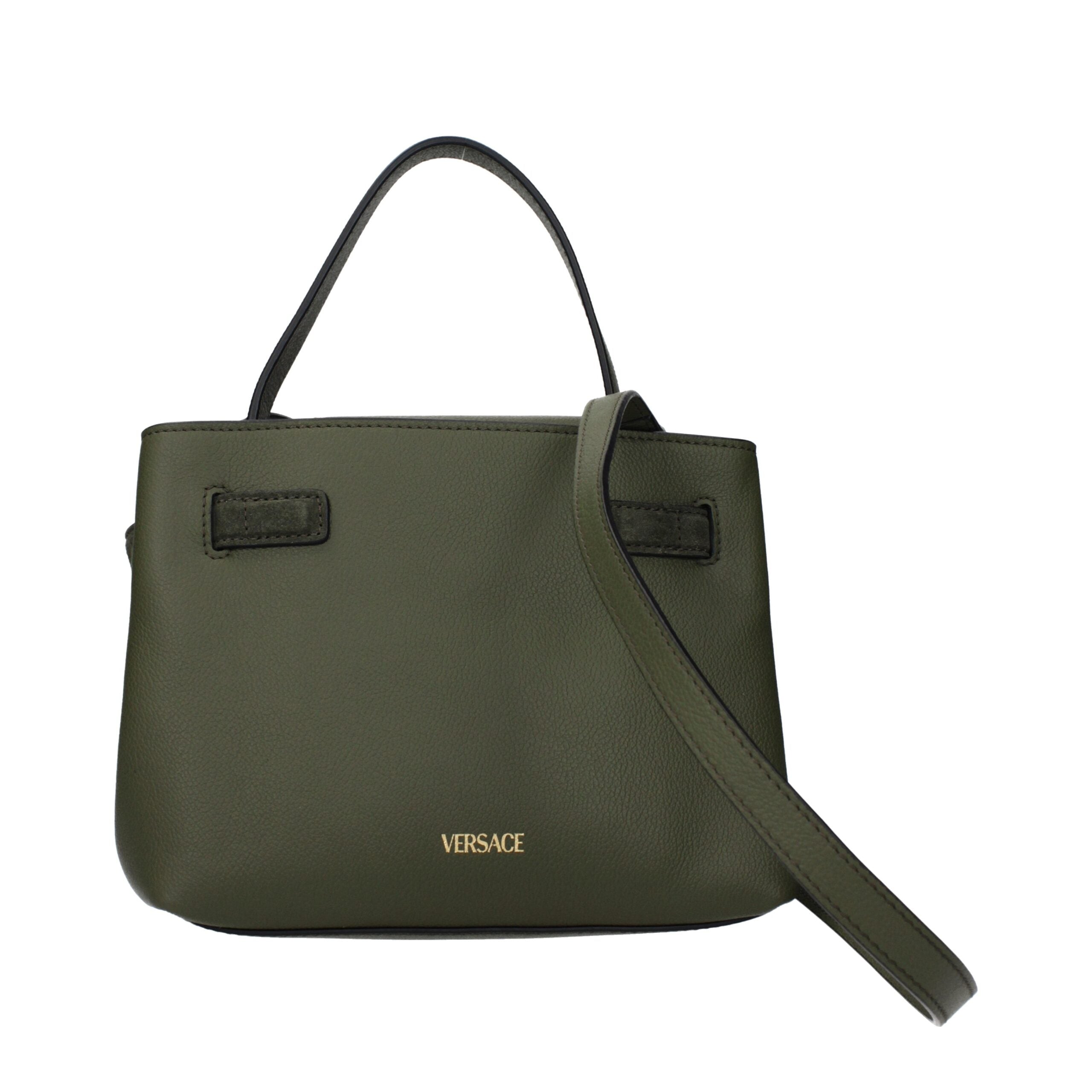 Versace Green Leather Handbag Versace