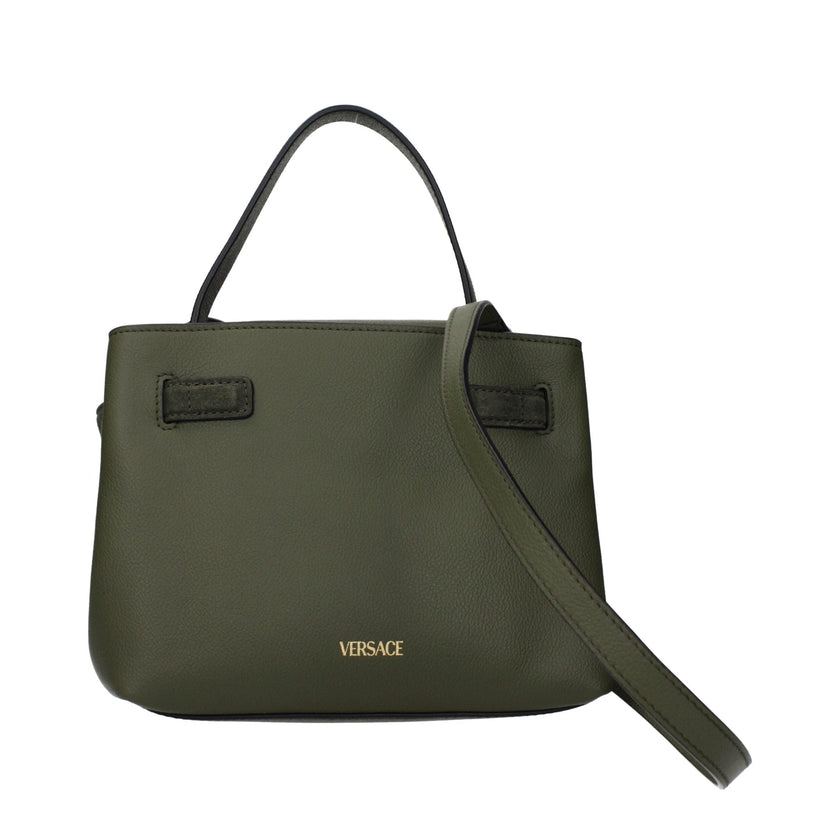 Versace Green Leather Handbag Versace