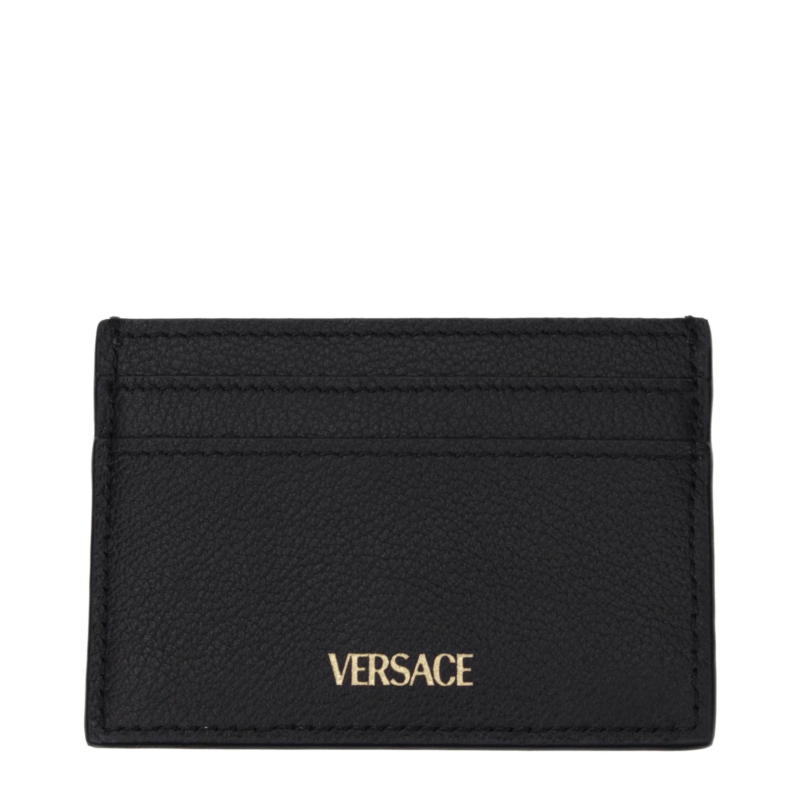 Versace Black Leather Cardholder Versace