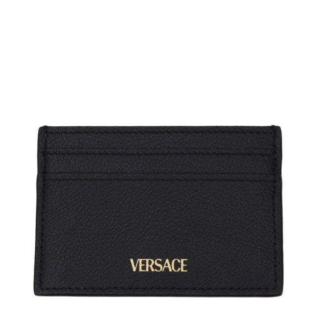 Versace Black Leather Cardholder Versace