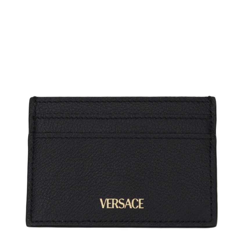 Versace Black Leather Cardholder Versace