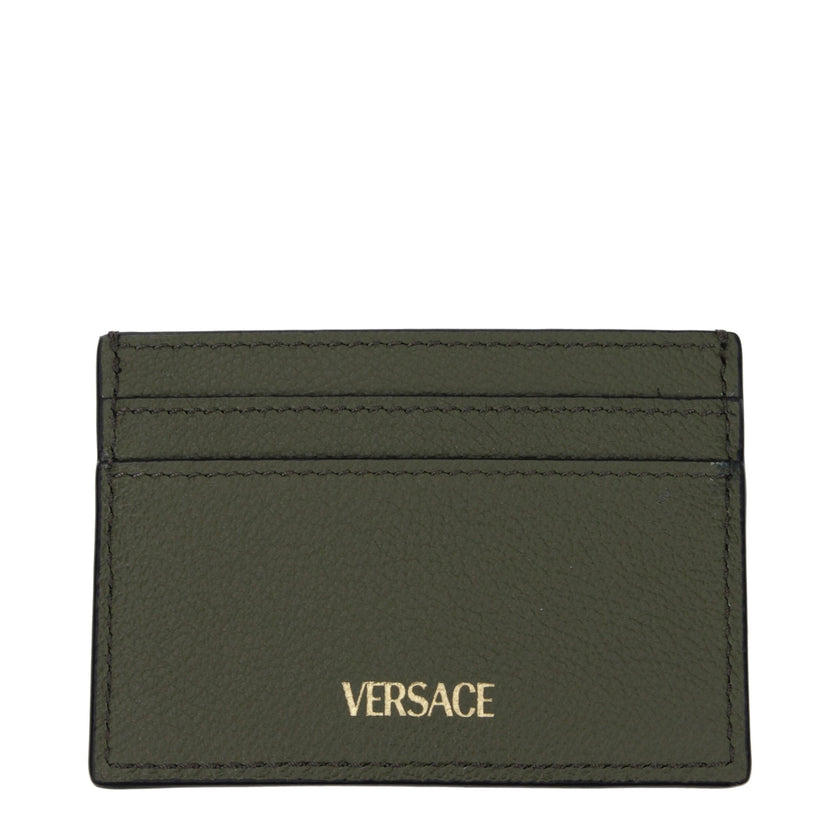 Versace Green Leather Cardholder Versace