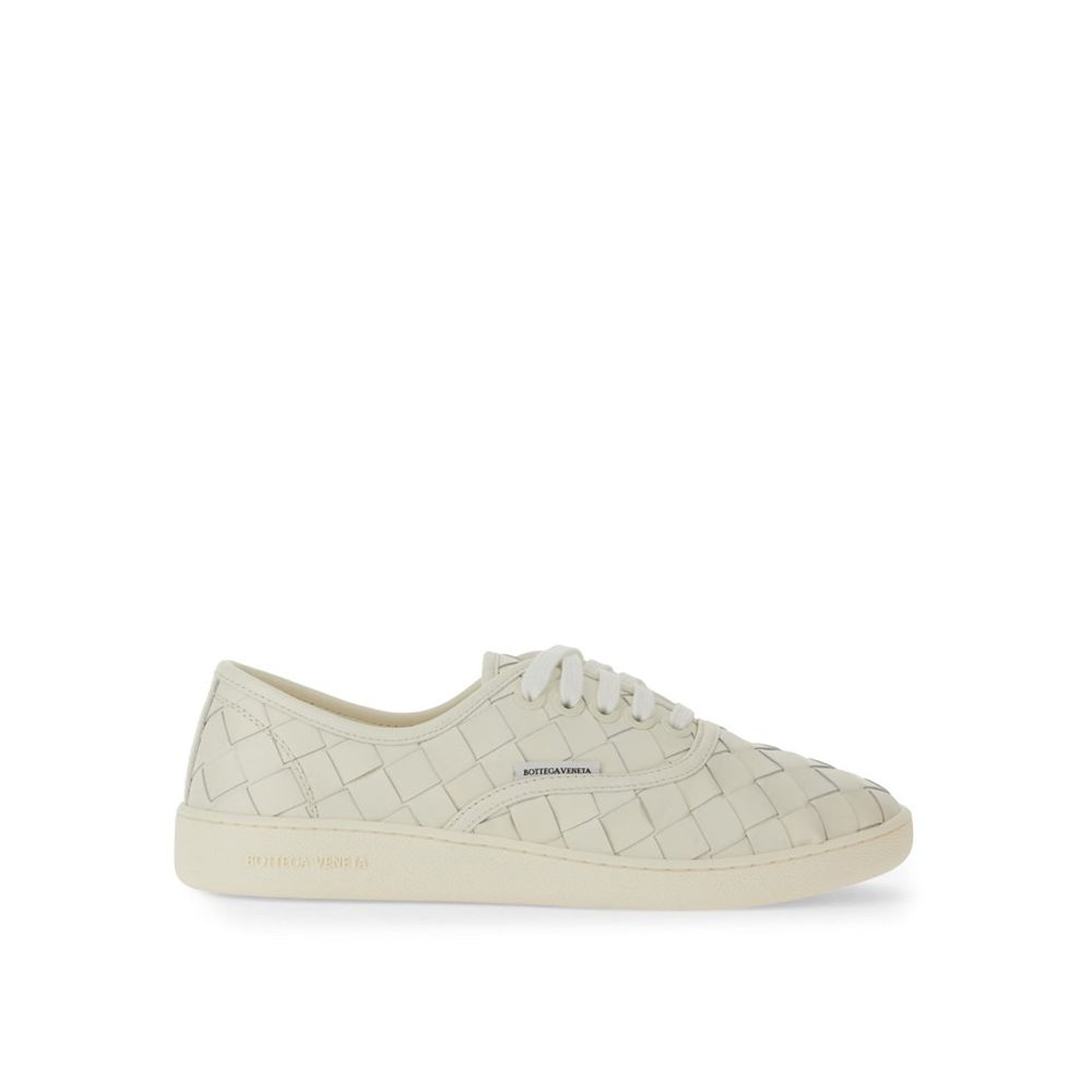 Bottega Veneta White Calfskin Low Top Sneakers Bottega Veneta