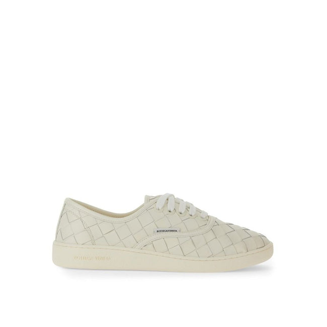 Bottega Veneta White Calfskin Low Top Sneakers Bottega Veneta