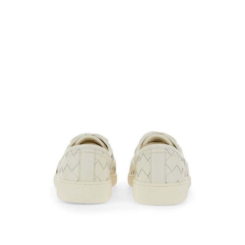 Bottega Veneta White Calfskin Low Top Sneakers Bottega Veneta
