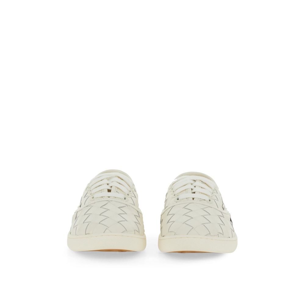 Bottega Veneta White Calfskin Low Top Sneakers Bottega Veneta