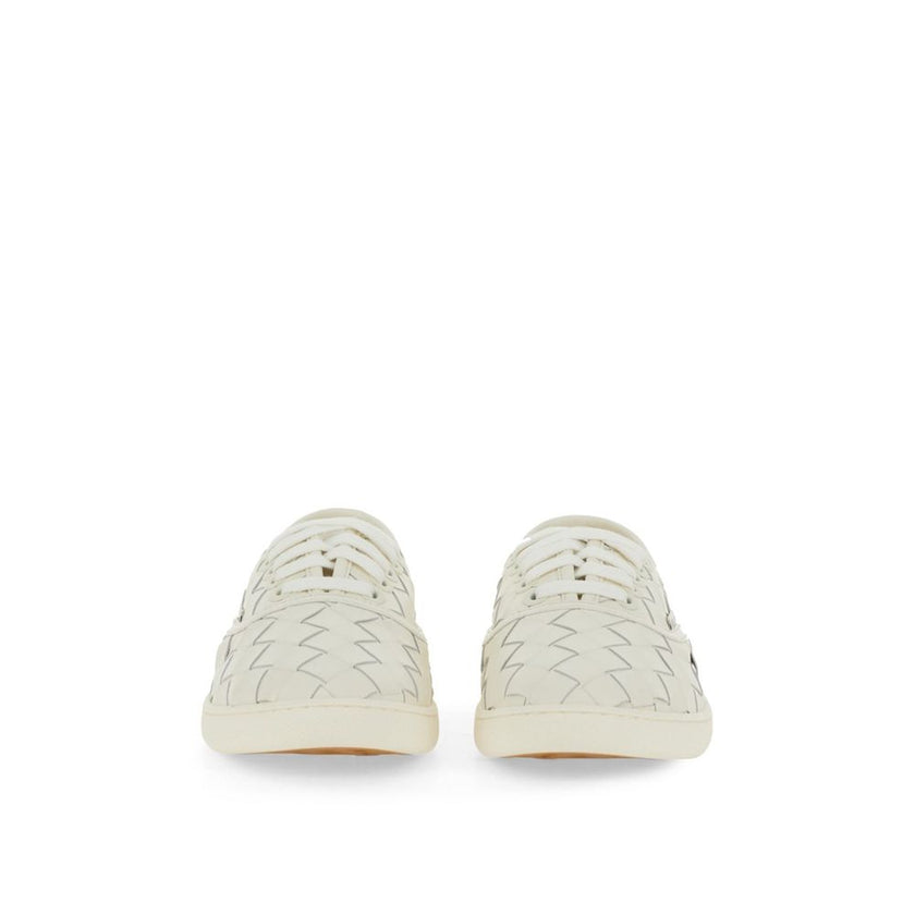 Bottega Veneta White Calfskin Low Top Sneakers Bottega Veneta