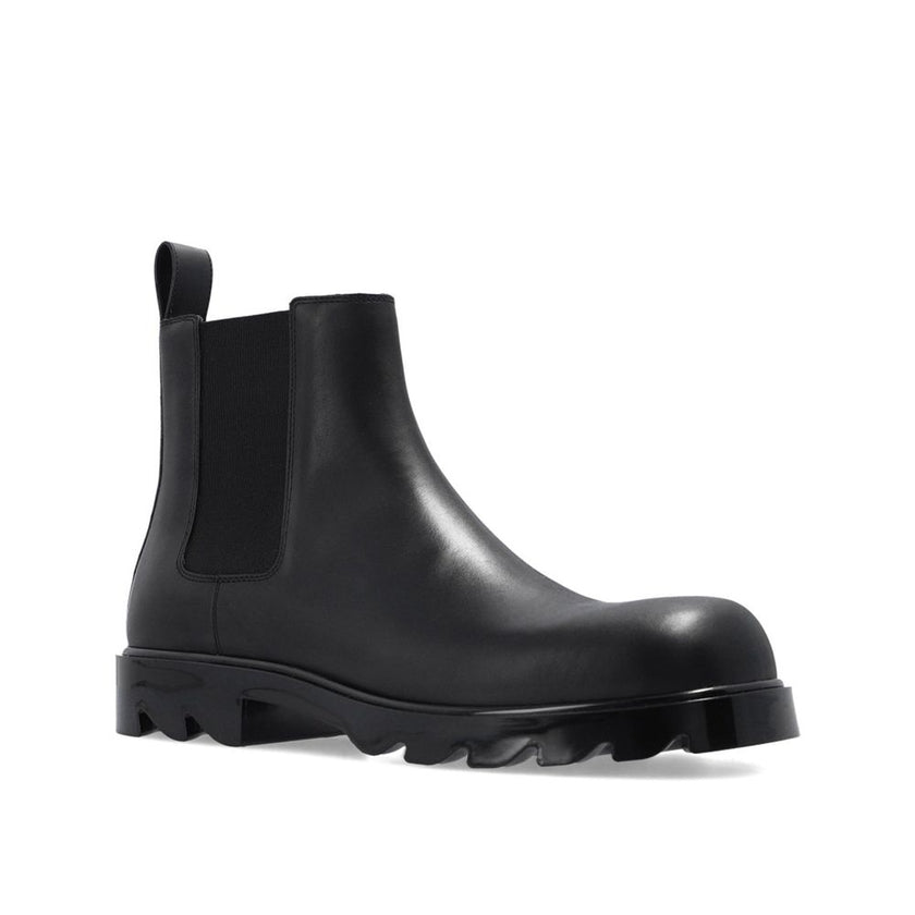 Bottega Veneta Black Calfskin Chelsea Boots Bottega Veneta
