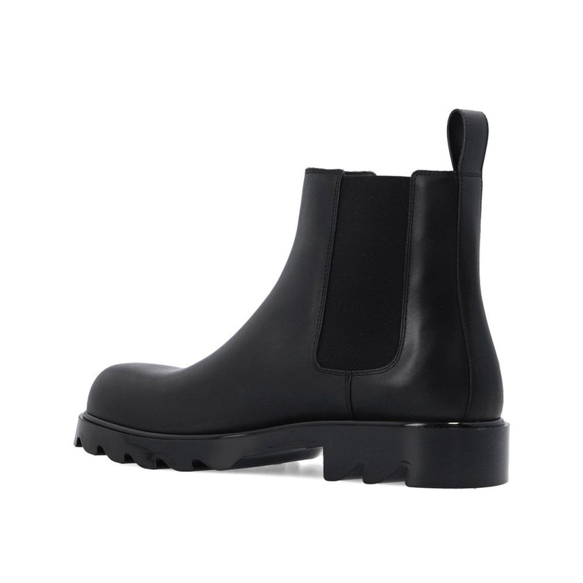 Bottega Veneta Black Calfskin Chelsea Boots Bottega Veneta