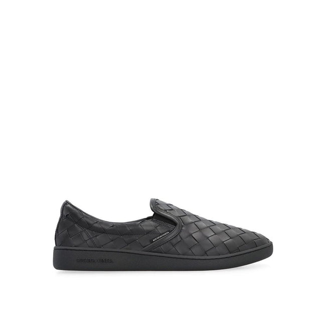 Bottega Veneta Black Calfskin Low Top Sneakers Bottega Veneta