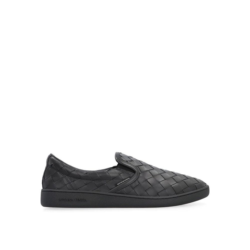 Bottega Veneta Black Calfskin Low Top Sneakers Bottega Veneta