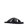 Jimmy Choo Black Calfskin Flat Sandals Jimmy Choo