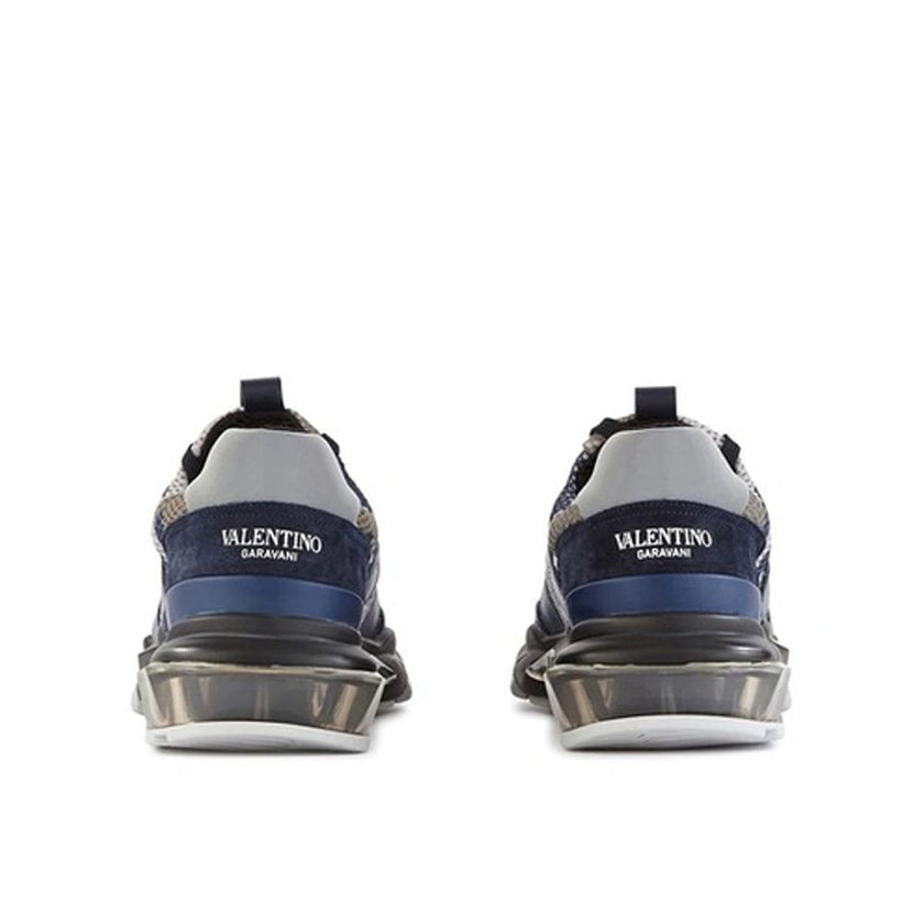 Valentino Garavani Blue Fabric Athletic Sneakers Valentino Garavani