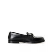 Valentino Garavani Black Leather Slip-On Loafers Valentino Garavani