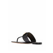 Valentino Garavani Black Leather Flat Sandals Valentino Garavani