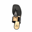Valentino Garavani Black Leather Flat Sandals Valentino Garavani