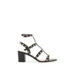 Valentino Garavani Black Calfskin Flat Sandals Valentino Garavani