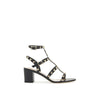Valentino Garavani Black Calfskin Flat Sandals Valentino Garavani