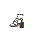 Valentino Garavani Black Calfskin Flat Sandals Valentino Garavani