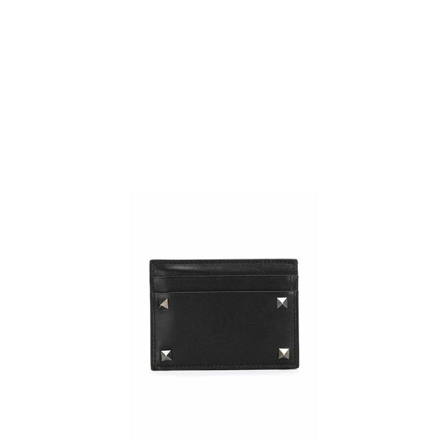 Valentino Garavani Black Calfskin Cardholder Valentino Garavani