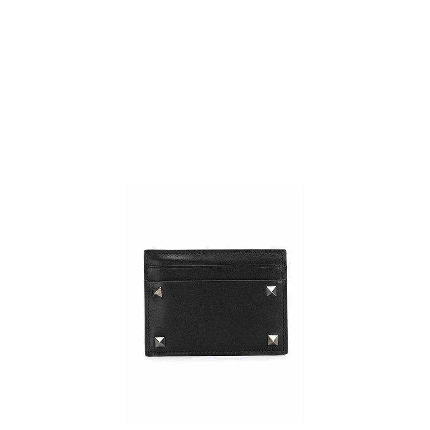 Valentino Garavani Black Calfskin Cardholder Valentino Garavani