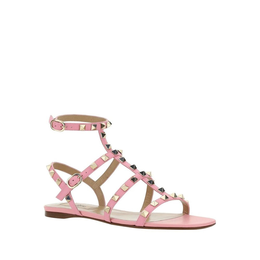 Valentino Garavani Multicolor Calfskin Flat Sandals Valentino Garavani