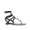 Valentino Garavani Black Calfskin Strap-On Sandals Valentino Garavani