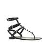 Valentino Garavani Black Calfskin Strap-On Sandals Valentino Garavani