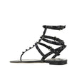 Valentino Garavani Black Calfskin Strap-On Sandals Valentino Garavani