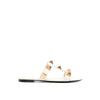 Valentino Garavani White Calfskin Flat Sandals Valentino Garavani
