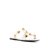 Valentino Garavani White Calfskin Flat Sandals Valentino Garavani