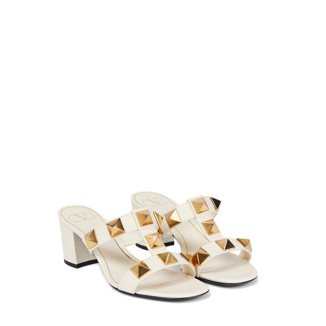 Valentino Garavani White Calfskin Platform Sandals Valentino Garavani