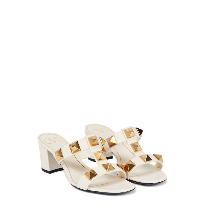 Valentino Garavani White Calfskin Platform Sandals Valentino Garavani