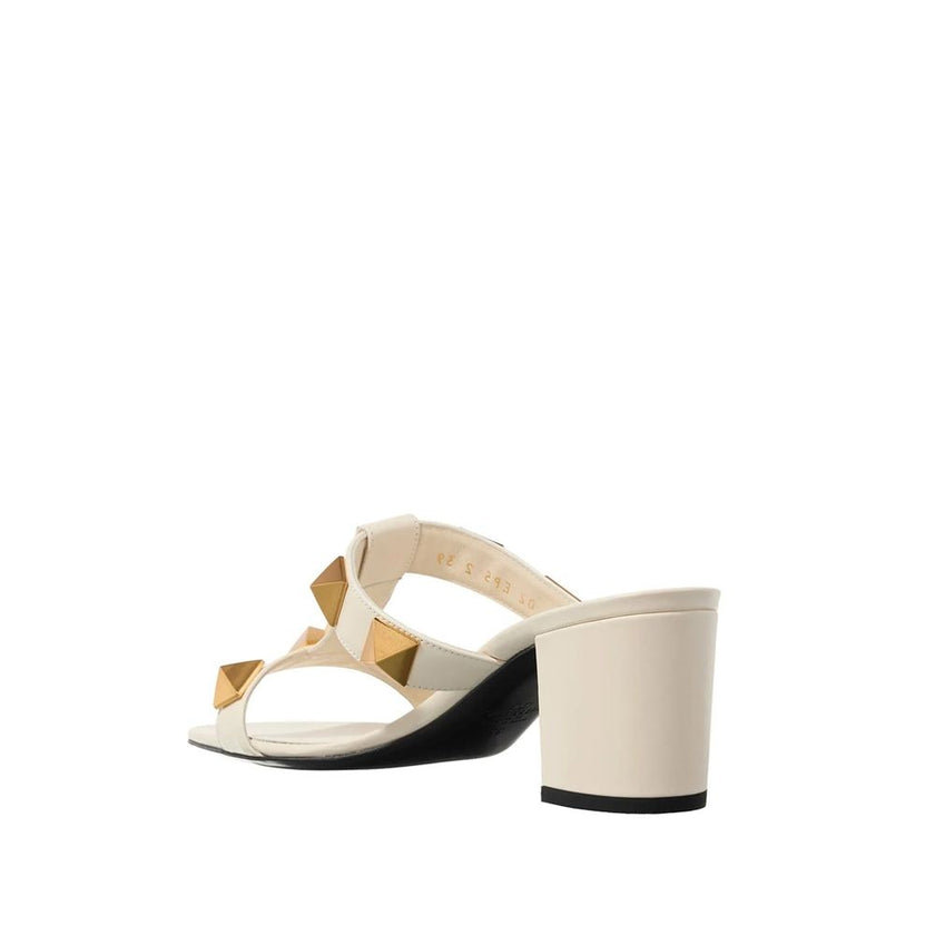 Valentino Garavani White Calfskin Platform Sandals Valentino Garavani
